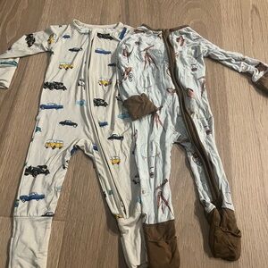Baby Boy Bamboo Zipper Pajama Bodysuit
Airplane Print & Car Print-Both Included